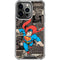 DC Comics Superman Vintage Action pose pattern iPhone 16 Pro Clear Case